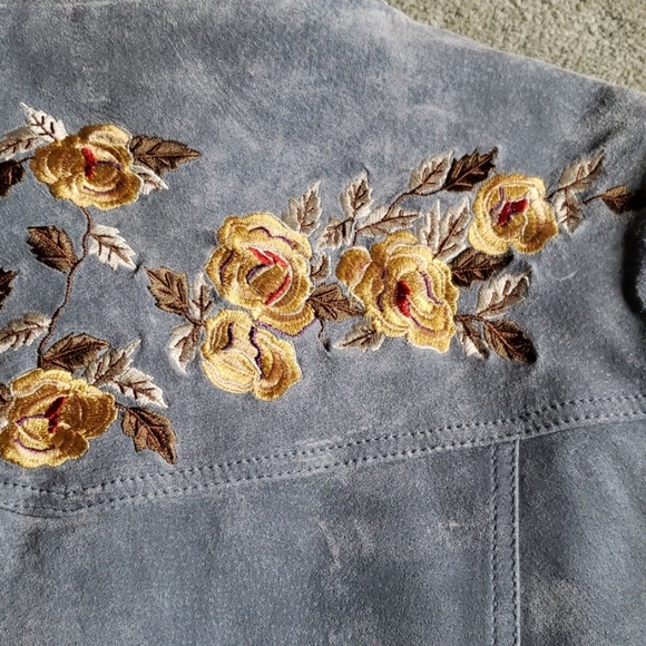 NWT Brandon Thomas Sz M blue suede jacket - Picture 6 of 8